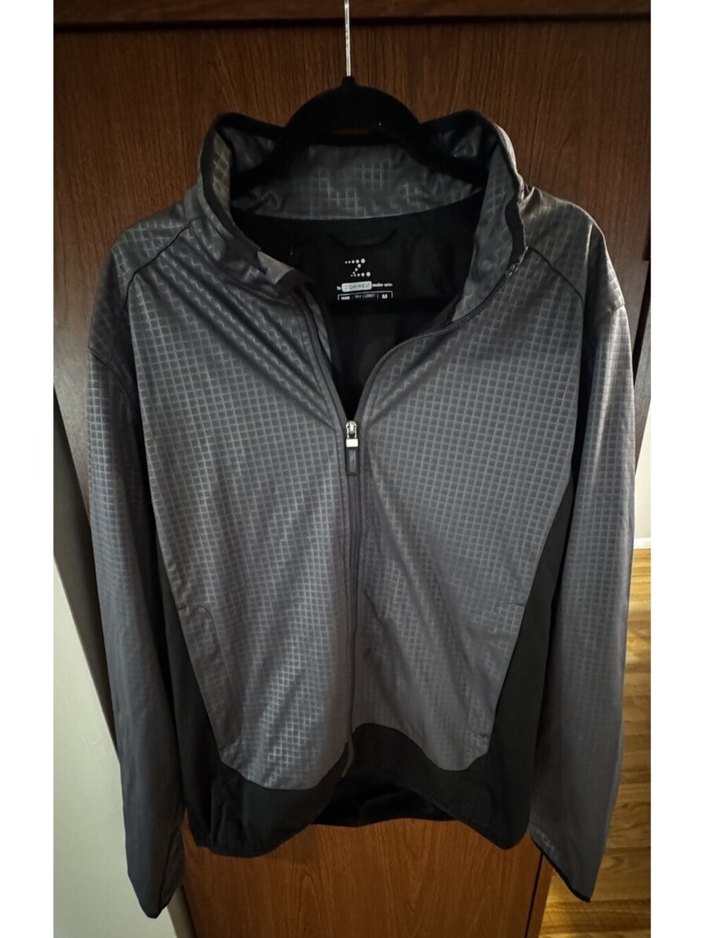 Zorrel Weather Series Mens M Gray Black Full Zip Windbreaker Jacket Pockets